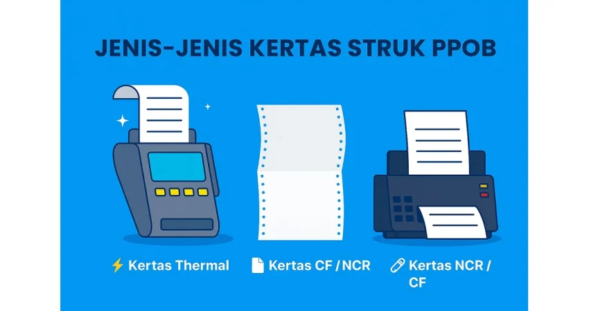 Jenis kertas struk PPOB dan fungsinya untuk agen pembayaran