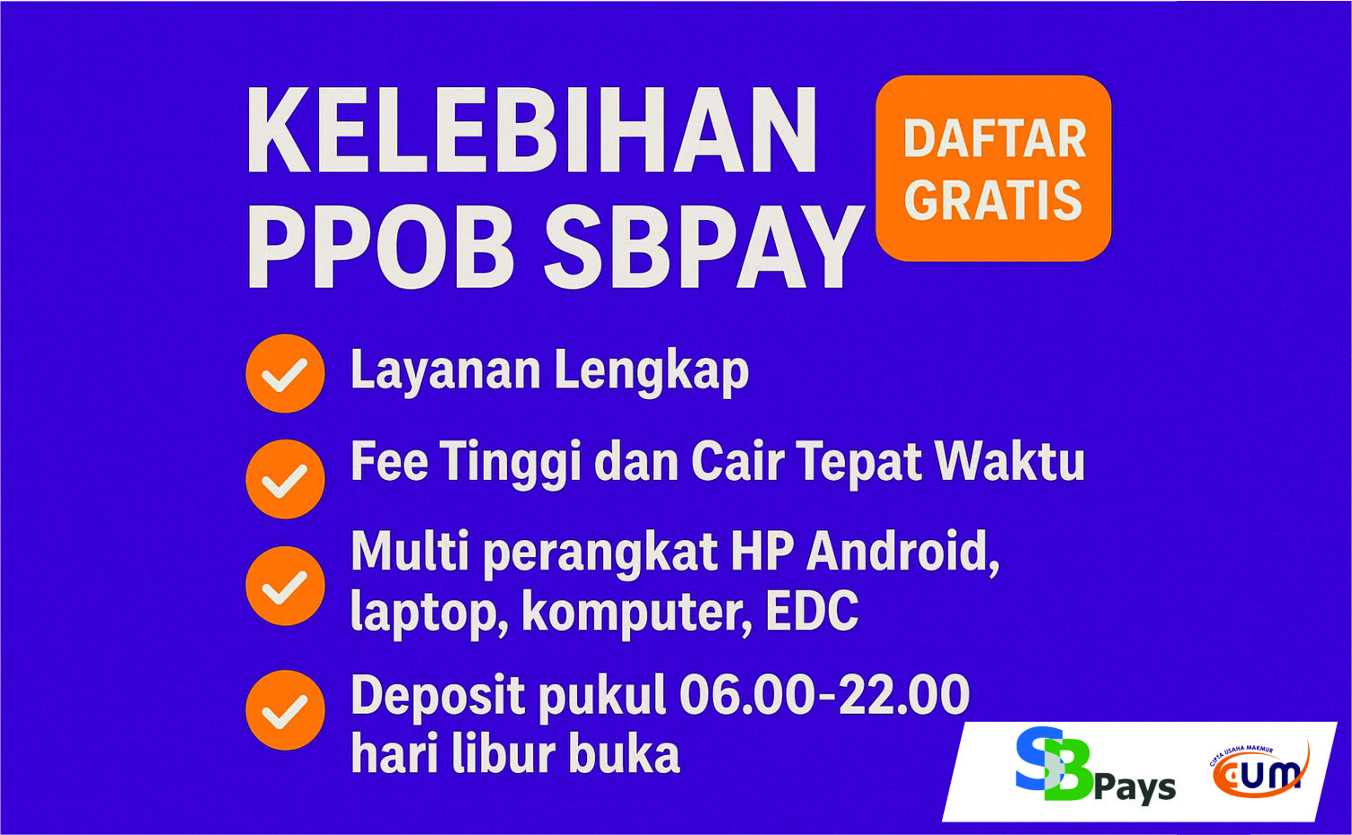 kelebihan keunggulan ppob sbpays