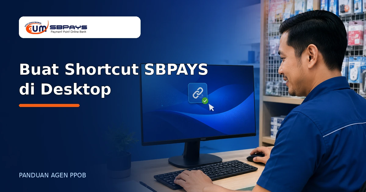 Ilustrasi cara membuat shortcut SBPAYS di desktop Windows