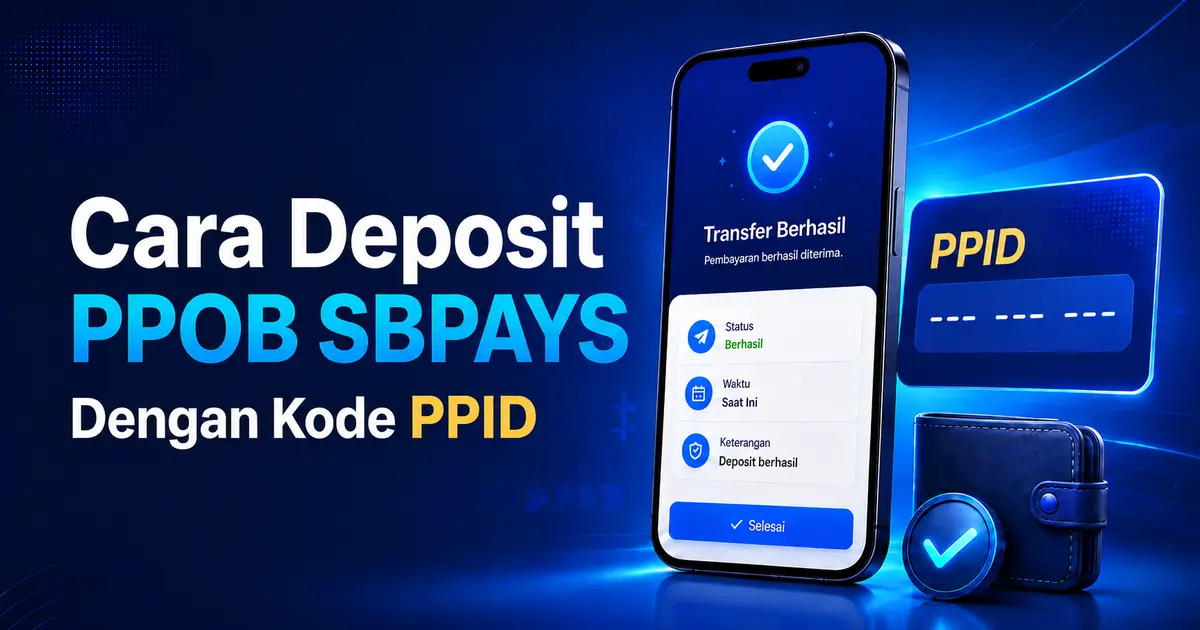 Cara deposit PPOB SBPAYS dengan kode PPID melalui rekening resmi