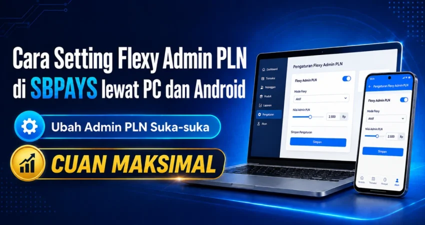 Cara Setting Flexy Admin PLN di SBPAYS lewat PC dan Android