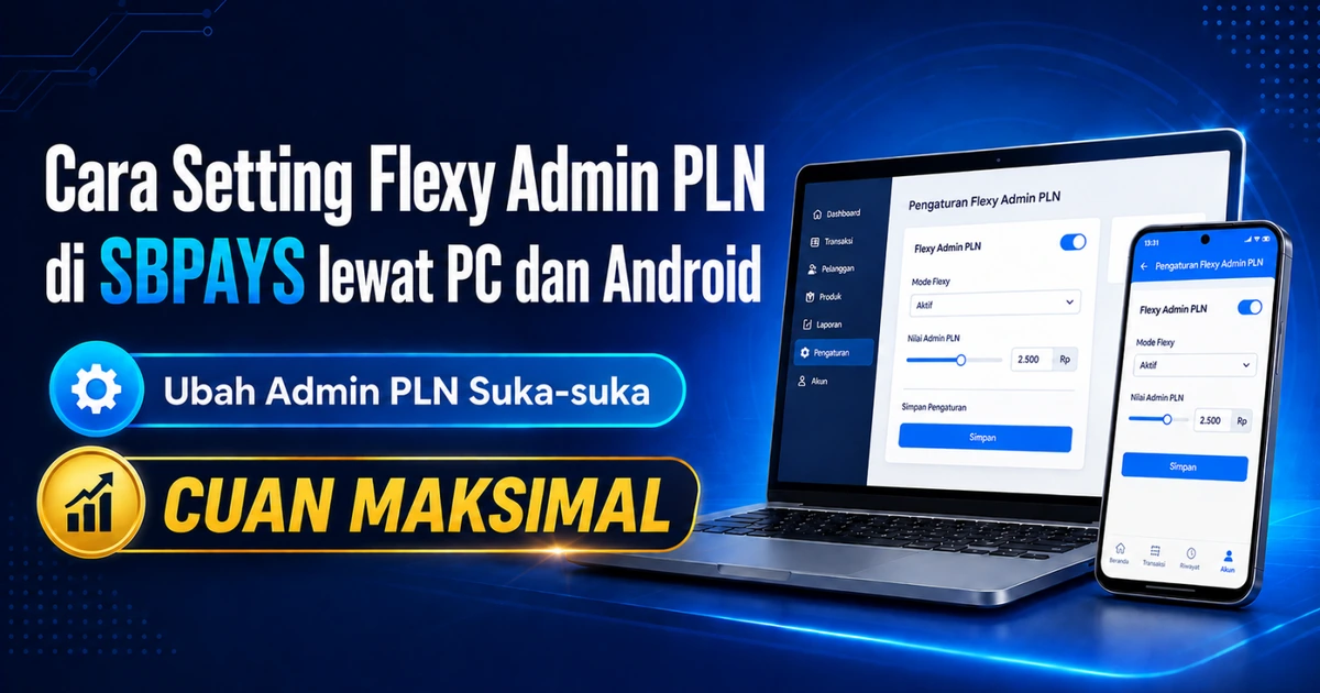 Cara Setting Flexy Admin PLN di SBPAYS lewat PC dan Android