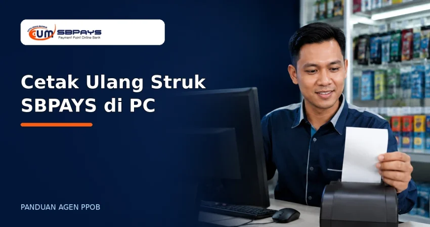 Cara cetak ulang struk SBPAYS di PC/laptop melalui browser