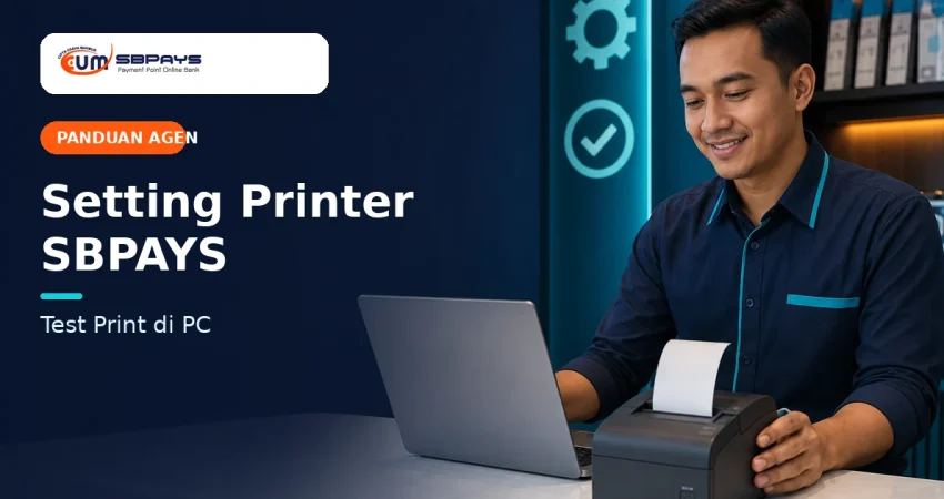 Cara setting printer PPOB SBPAYS dan melakukan test print di komputer