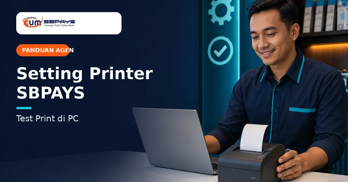 Cara setting printer PPOB SBPAYS dan melakukan test print di komputer