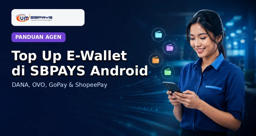 Cara top up DANA, OVO, GoPay dan ShopeePay melalui aplikasi SBPAYS Android