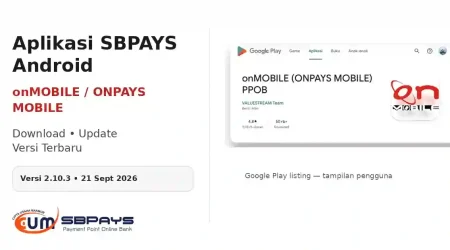 Aplikasi SBPAYS Android onMOBILE ONPAYS MOBILE PPOB di Google Play